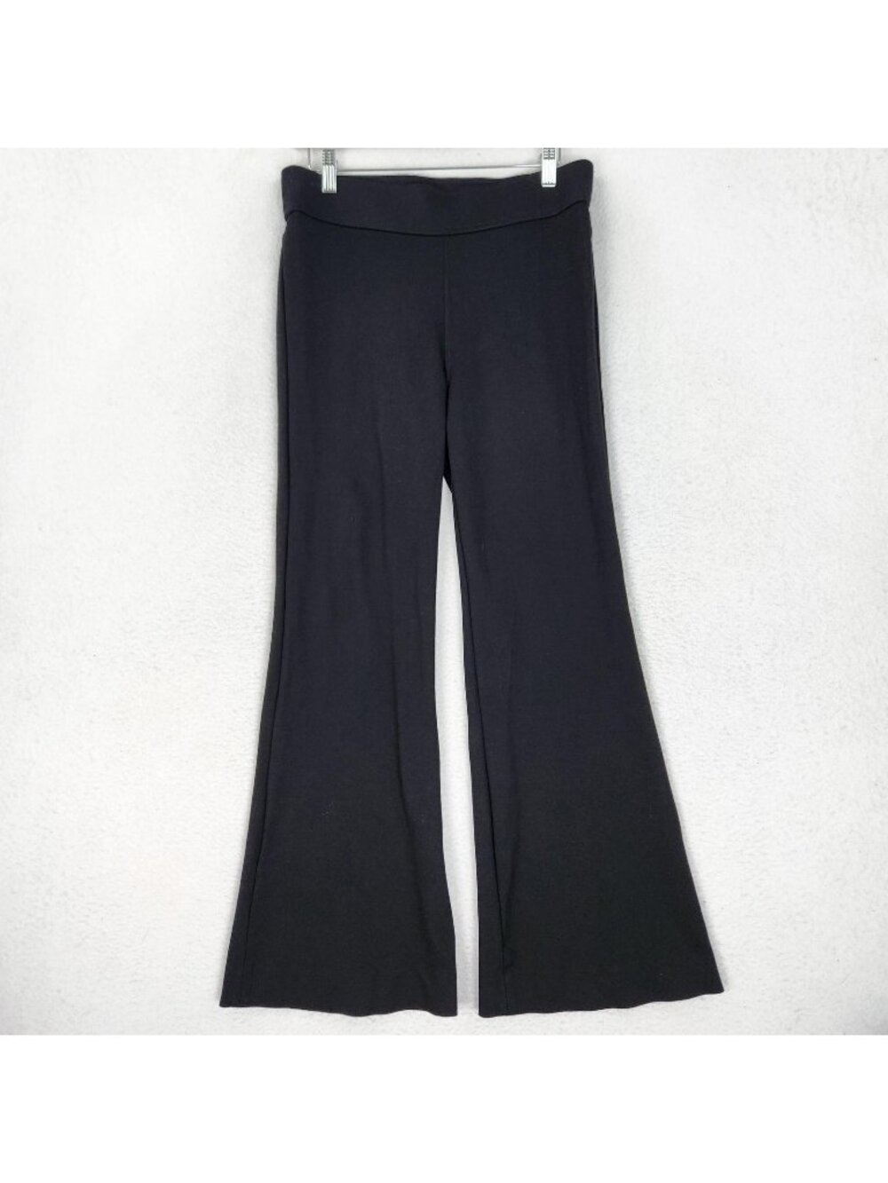 Ralph Lauren Pants Womens Medium Black Ponte Flare Leg LRL Pull On Stretch